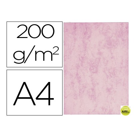 CARTULINA MARMOLEADA DIN A4 200 GR COLOR ROSA