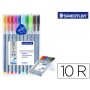ROTULADOR STAEDTLER TRIPLUS FINELINER ESTUCHE DE 10 COLORES SURTIDOS