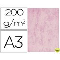 CARTULINA MARMOLEADA DIN A3 200 GR COLOR ROSA