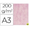 CARTULINA MARMOLEADA DIN A3 200 GR COLOR ROSA