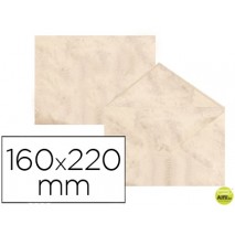 SOBRE FANTASIA MARMOLEADO BEIGE 160X220 MM 90 GR