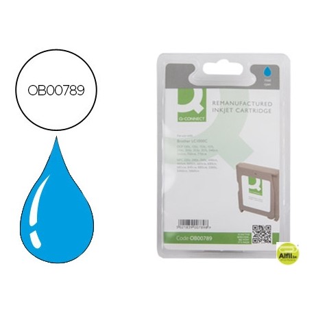 INK-JET Q-CONNECT COMPATIBLE BROTHER LC-1000C CIAN