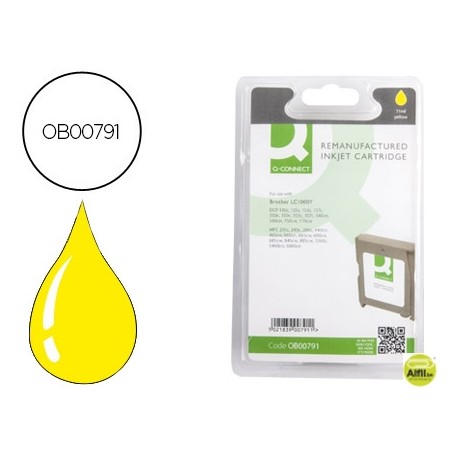 INK-JET Q-CONNECT COMPATIBLE BROTHER LC-1000Y AMARILLO