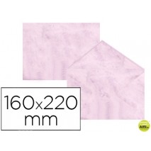 SOBRE FANTASIA MARMOLEADO ROSA 160X220 MM 90 GR
