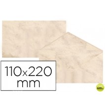 SOBRE FANTASIA MARMOLEADO BEIGE 110X220 MM 90 GR