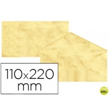 SOBRE FANTASIA MARMOLEADO AMARILLO 110X220 MM 90 GR