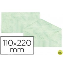 SOBRE FANTASIA MARMOLEADO VERDE 110X220 MM 90 GR