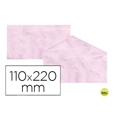 SOBRE FANTASIA MARMOLEADO ROSA 110X220 MM 90 GR