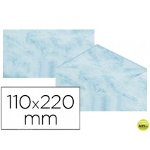SOBRE FANTASIA MARMOLEADO AZUL 110X220 MM 90 GR