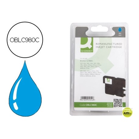 INK-JET Q-CONNECT COMPATIBLE BROTHER LC-980C ALTA CAPACIDADDCP-145/DCP-165/MFC-250/MFC-290 CIAN