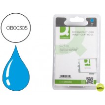 INK-JET Q-CONNECT COMPATIBLE EPSON STYLUS C64 66 8486 CX3600 3650 6400 6600 CYAN ALTA CAPACIDAD 13 M