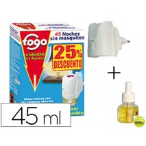 INSECTICIDA FOGO ELECTRICO MATA MOSCAS Y MOSQUITOS APARATO MAS RECAMBIO DE 45 ML