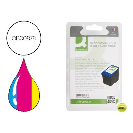 INK-JET Q-CONNECT COMPATIBLE HP N.22 TRICOLOR 5ML DJ3920/ 3940 D2360/F380 PSC 1410
