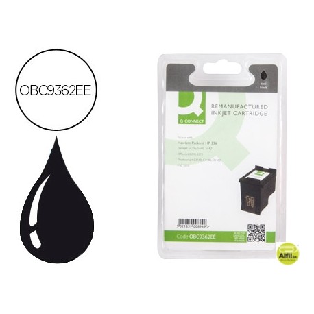 INK-JET Q-CONNECT COMPATIBLE HP PSC1500 PS 2575 C4100 DJ SERIE 5440 D4160 NEGRO N.336 210 PAGINAS