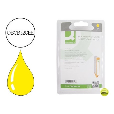 INK-JET Q-CONNECT COMPATIBLE HP 364 AMARILLO PHOTOSMART PREMIUM C309A SERIES C5300 C6300 B8500 D5400