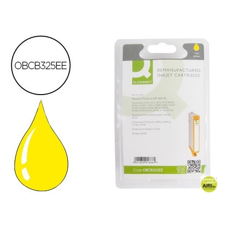 INK-JET Q-CONNECT COMPATIBLE HP 364XL AMARILLO PHOTOSMART PREMIUM C309A SERIES C5300 C6300 B8500 D54