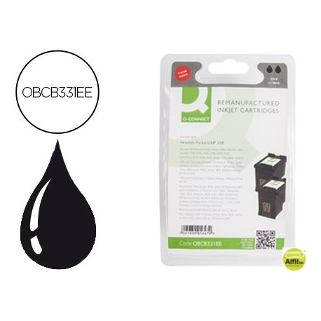 INK-JET Q-CONNECT COMPATIBLE HP PHOTOSMART C3180 VIVERA N.338 NEGRO PACK2