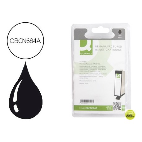 INK-JET Q-CONNECT COMPATIBLE HP N.364XL NEGRO CN684A