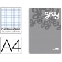 BLOC ENCOLADO LIDERPAPEL CUADRO 5 MM GRIS A4 NATURAL 100 HOJAS 100 G/M2