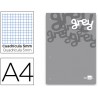 BLOC ENCOLADO LIDERPAPEL CUADRO 5 MM GRIS A4 NATURAL 100 HOJAS 100 G/M2