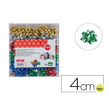LAZOS LIDERPAPEL FANTASIA PEQUEÑOS COLORES METALIZADOS SURTIDOS