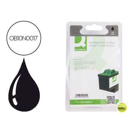 INK-JET Q-CONNECT COMPATIBLE LEXMARK NEGRO JP Z13 Z23 Z33 Z25 Z35 Z603 Z605 ALTREN N.17