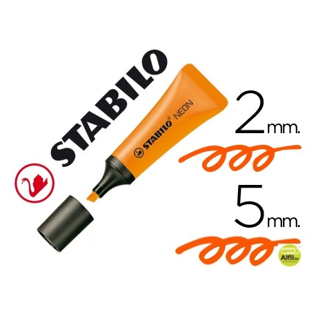 ROTULADOR STABILO FLUORESCENTE 72 NARANJA NEON