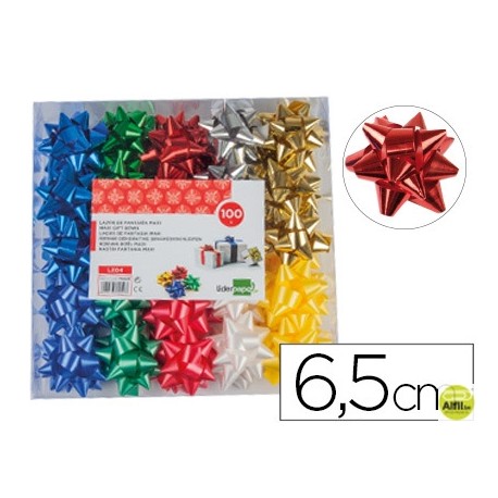 LAZOS LIDERPAPEL FANTASIA MAXI COLORES METALIZADOS SURTIDOS
