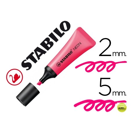 ROTULADOR STABILO FLUORESCENTE 72 ROSA NEON