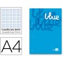 BLOC ENCOLADO LIDERPAPEL CUADRO 5 MM AZUL A4 NATURAL 100 HOJAS 100 G/M2