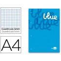 BLOC ENCOLADO LIDERPAPEL CUADRO 5 MM AZUL A4 NATURAL 100 HOJAS 100 G/M2