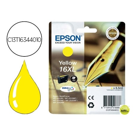 INK-JET EPSON 16XL WF2010W WF2510WF WF2520NF WF2530WF WF2540WF AMARILLO 450 PAG