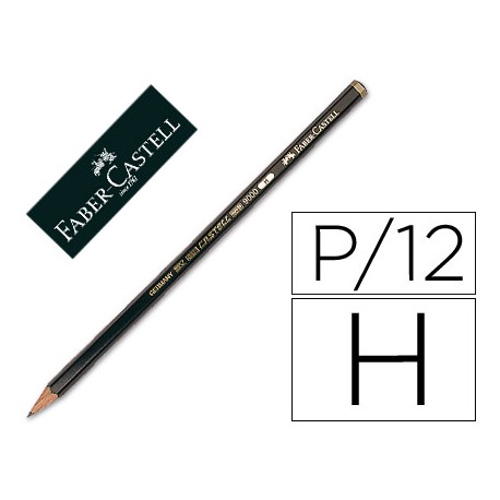 LAPICES DE GRAFITO FABER 9000 H -UNIDAD