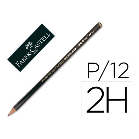 LAPICES DE GRAFITO FABER 9000 2H -UNIDAD