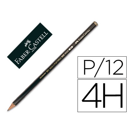 LAPICES DE GRAFITO FABER 9000 4H -UNIDAD