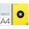 BLOC ESPIRAL LIDERPAPEL A4 MICRO ANTARTIK TAPA POLIPROPILENO 120H 100G CUADRO 5 MM 5 BANDAS 4 AMARI