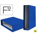 CAJA ARCHIVADOR LIDERPAPEL DE PALANCA CARTON FOLIO DOCUMENTA COLOR AZUL