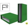 CAJA ARCHIVADOR LIDERPAPEL DE PALANCA CARTON FOLIO DOCUMENTA COLOR VERDE