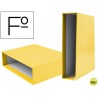 CAJA ARCHIVADOR LIDERPAPEL DE PALANCA CARTON FOLIO DOCUMENTA COLOR AMARILLO