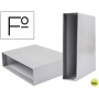 CAJA ARCHIVADOR LIDERPAPEL DE PALANCA CARTON FOLIO DOCUMENTA COLOR GRIS