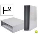 CAJA ARCHIVADOR LIDERPAPEL DE PALANCA CARTON FOLIO DOCUMENTA COLOR GRIS