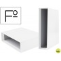 CAJA ARCHIVADOR LIDERPAPEL DE PALANCA CARTON FOLIO DOCUMENTA COLOR BLANCA