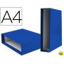 CAJA ARCHIVADOR LIDERPAPEL DE PALANCA CARTON DIN-A4 DOCUMENTA COLOR AZUL