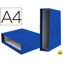 CAJA ARCHIVADOR LIDERPAPEL DE PALANCA CARTON DIN-A4 DOCUMENTA COLOR AZUL