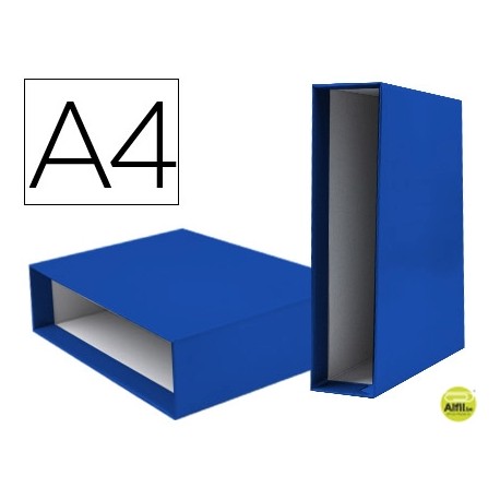 CAJA ARCHIVADOR LIDERPAPEL DE PALANCA CARTON DIN-A4 DOCUMENTA COLOR AZUL
