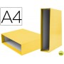 CAJA ARCHIVADOR LIDERPAPEL DE PALANCA CARTON DIN-A4 DOCUMENTA COLOR AMARILLO