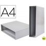 CAJA ARCHIVADOR LIDERPAPEL DE PALANCA CARTON DIN-A4 DOCUMENTA COLOR GRIS