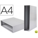 CAJA ARCHIVADOR LIDERPAPEL DE PALANCA CARTON DIN-A4 DOCUMENTA COLOR GRIS