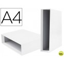 CAJA ARCHIVADOR LIDERPAPEL DE PALANCA CARTON DIN-A4 DOCUMENTA COLOR BLANCA