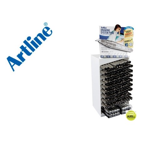 ROTULADOR ARTLINE CALIBRADO MICROMETRICO EXPOSITOR DE 120 UNIDADES SURTIDOS, 2 PETACAS DE 3UDS Y 2 P